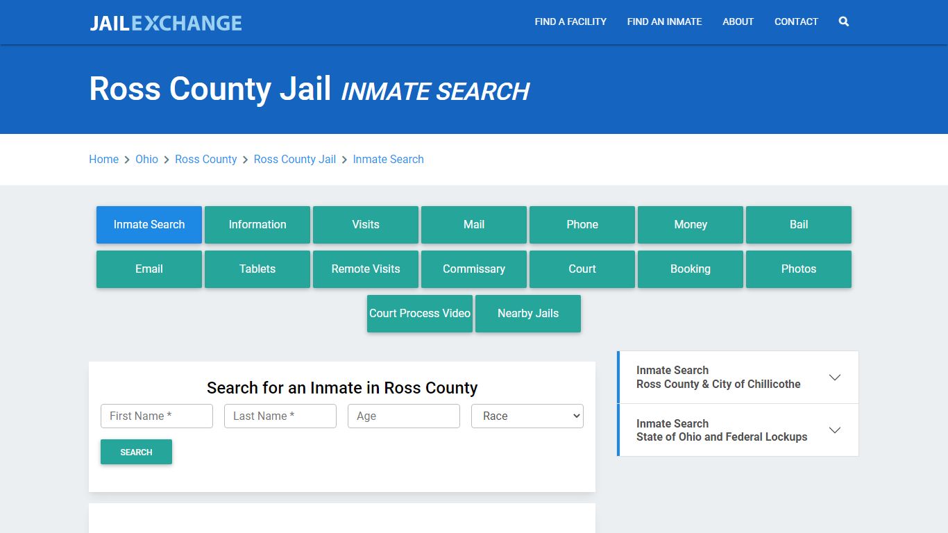 Ross County Jail, OH Inmate Search: Roster & Mugshots